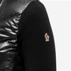 Moncler Grenoble Women's Padded Zip Up Cardigan in Black