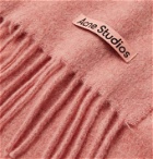 Acne Studios - Canada Narrow Fringed Mélange Wool Scarf - Pink