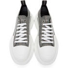 Alexander McQueen Black and White Wool Tread Slick Sneakers