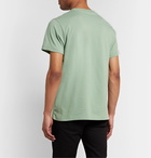 Nudie Jeans - Daniel Logo-Appliquéd Organic Cotton-Jersey T-Shirt - Green