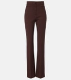 Valentino VGold wool-blend straight pants