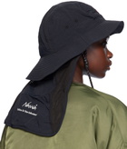 NANGA Black Tusser Sunshade Beach Hat