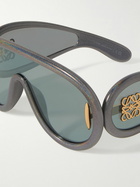 LOEWE - Paula's Ibiza Wave Mask Oversized D-Frame Glittered Acetate Sunglasses