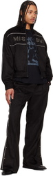 MISBHV Black Star Faux Suede Track Jacket