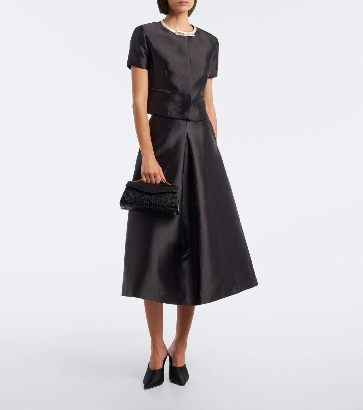 Simkhai Vexa satin midi skirt