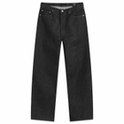 orSlow Men's 101 Dad Fit Denim Jeans in Black Denim Stone