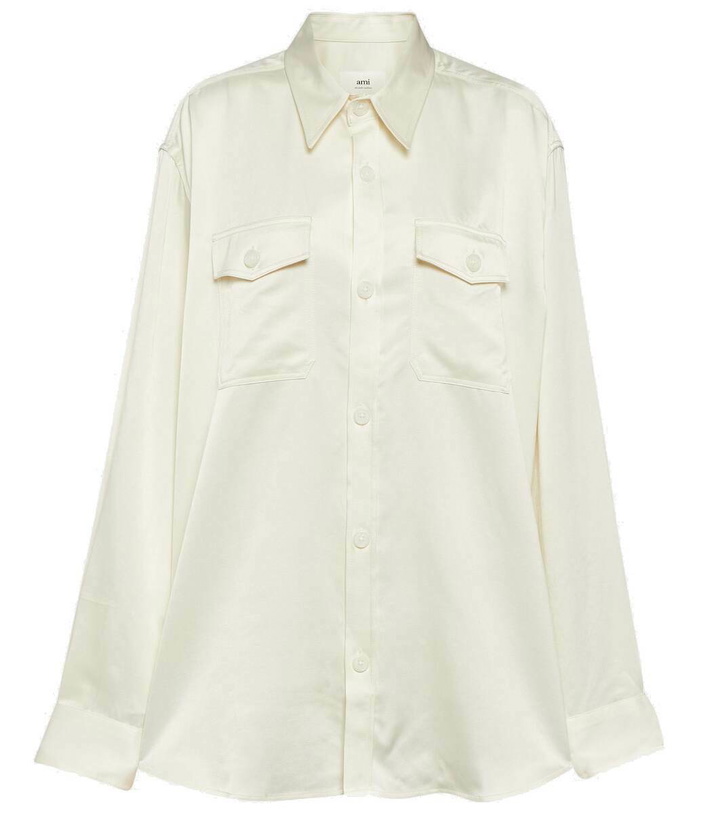 Photo: Ami Paris Cupro and wool-blend overshirt