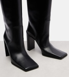 Alaïa Square 90 leather knee-high boots