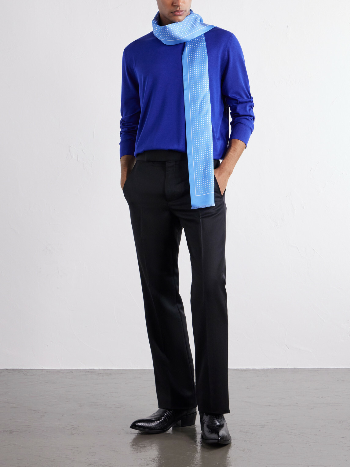 TOM FORD - Wool-Blend Grain de Poudre Straight-Leg Trousers - Black