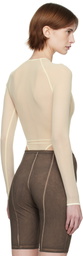 KNWLS Yellow Haze Mesh Bodysuit