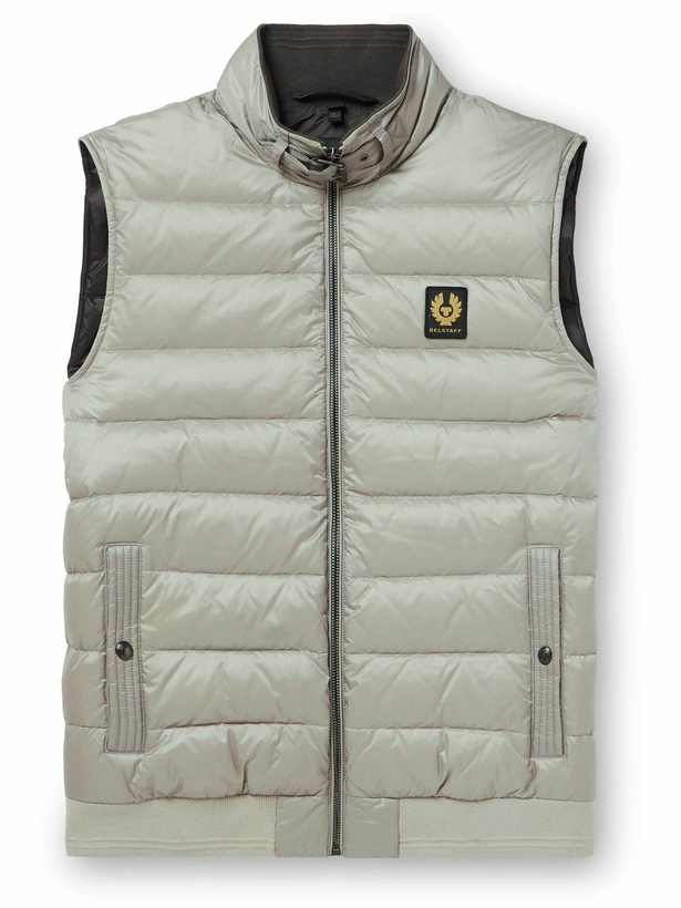 Photo: Belstaff - Circuit Logo-Appliquéd Padded Shell Down Gilet - Gray