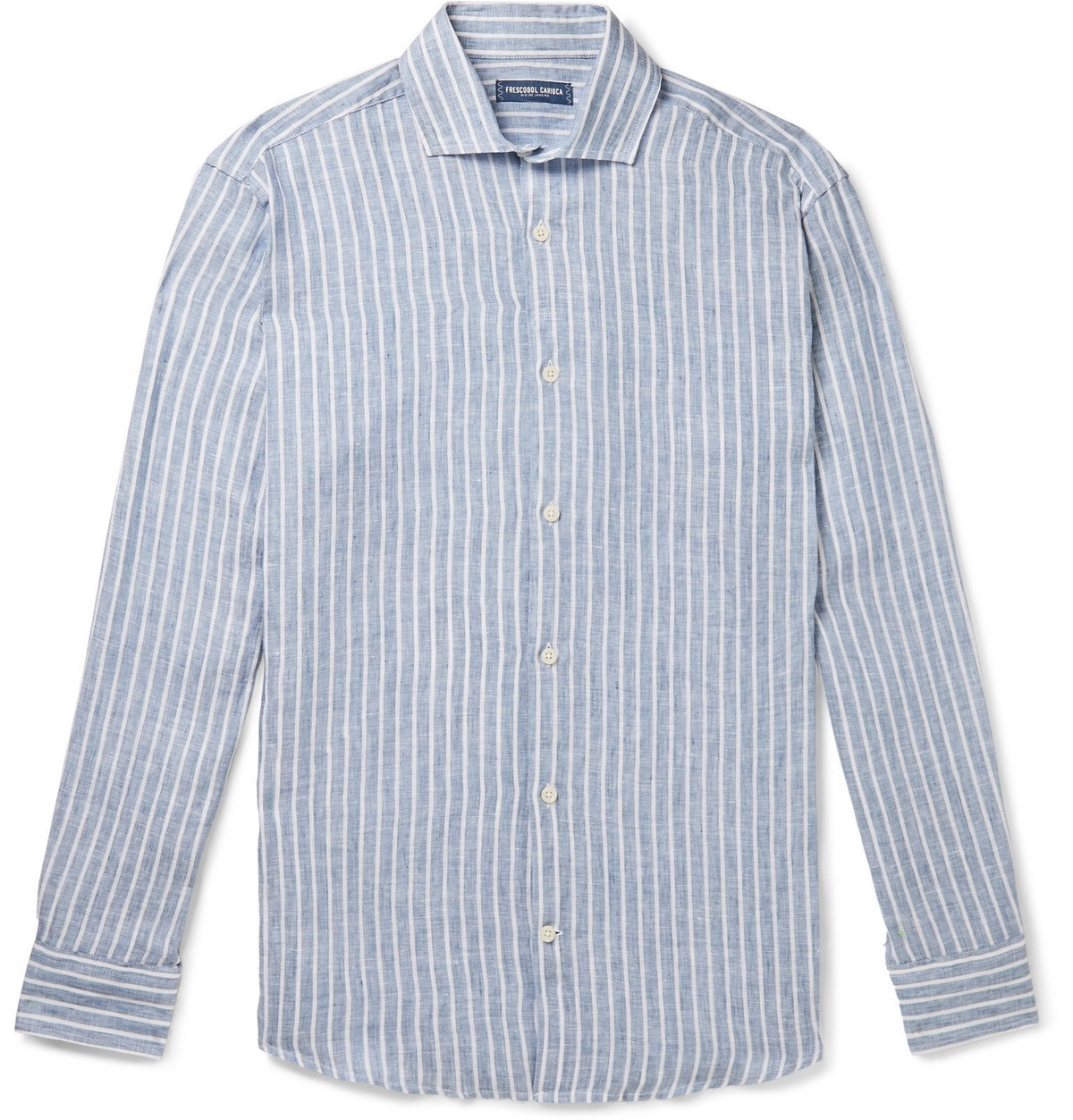 Frescobol Carioca - Striped Linen Shirt - Blue Frescobol Carioca