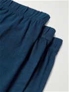 Schiesser - Three-Pack Stretch-Cotton Boxer Briefs - Blue