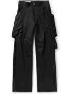 JiyongKim - Straight-Leg Draped Wool Trousers - Black