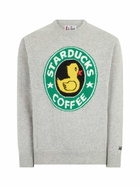 MC2 Saint Barth Man Sweater With Starducks Coffee Print