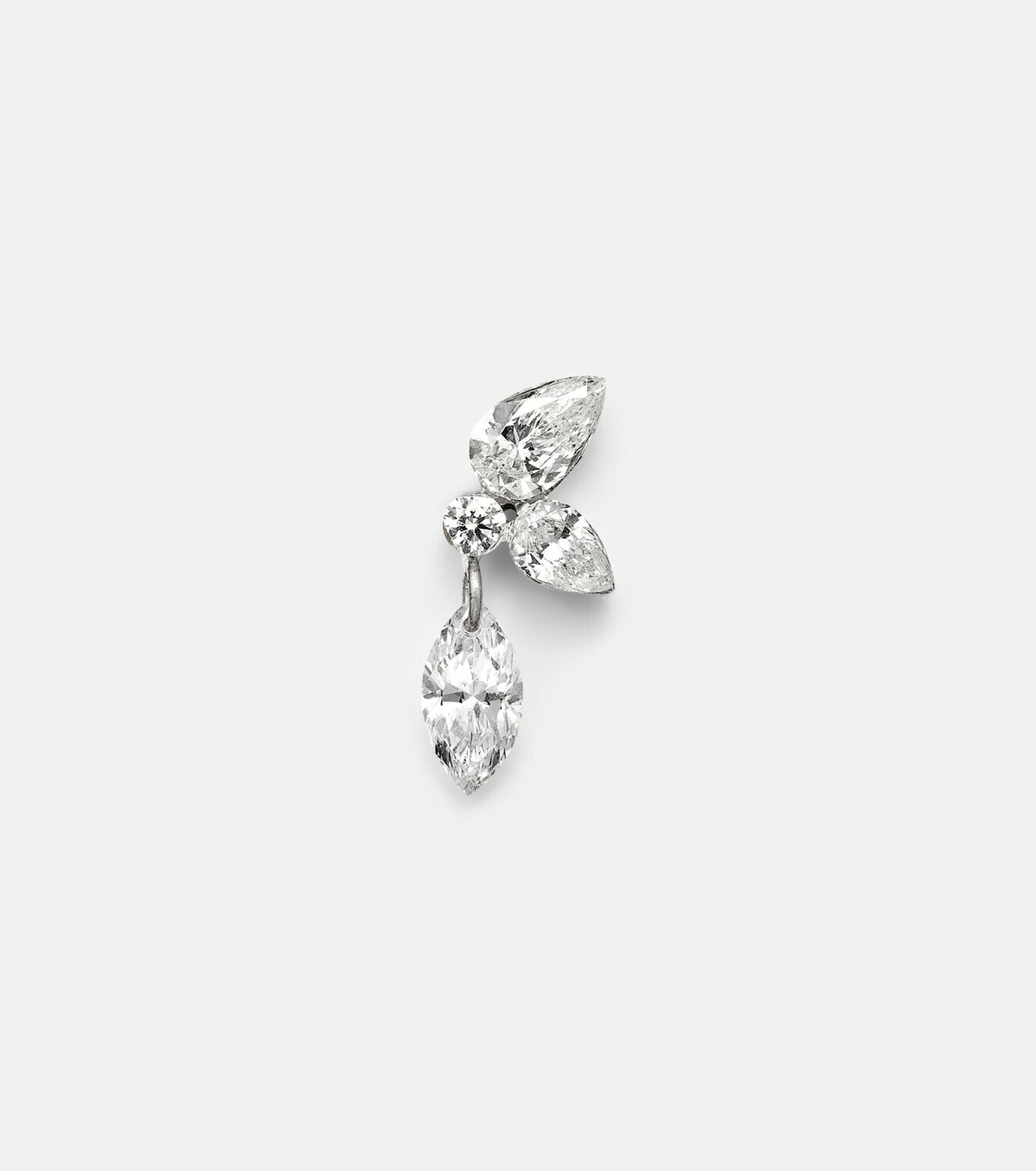 Maria Tash Echo 18kt white gold (750/1000) single earring with diamonds