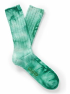 Anonymous ism - GOHEMP Ribbed Tie-Dyed Cotton-Blend Socks