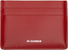 Jil Sander Red Logo Stamp Card Holder