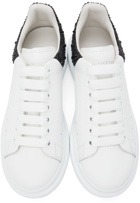 Alexander McQueen White & Black Embellished Oversized Sneakers