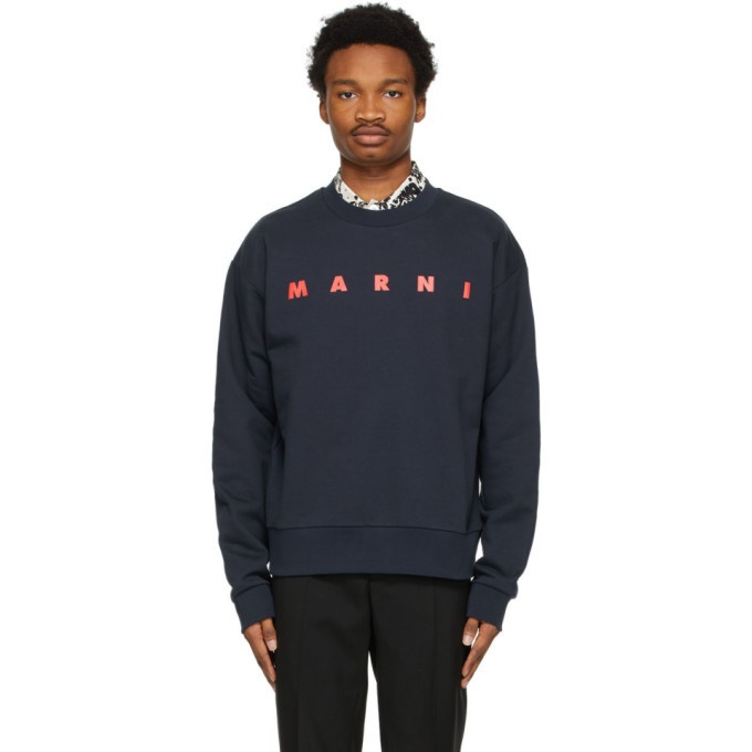 Photo: Marni Navy Logo Sweatshirt