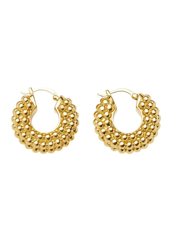 Photo: Missoma Baya 18kt Gold-plated Hoop Earrings - One Size