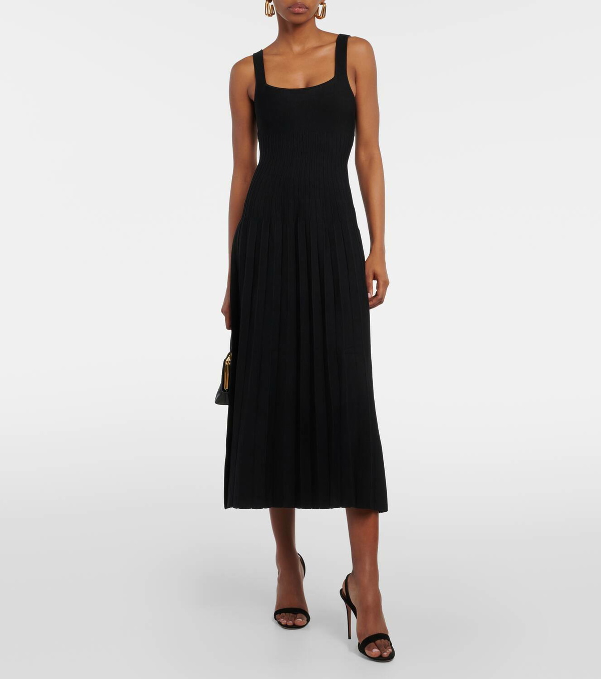 Staud Ellison pleated midi dress Staud