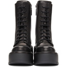 Valentino Black Valentino Garavani VLogo Platform Combat Boots