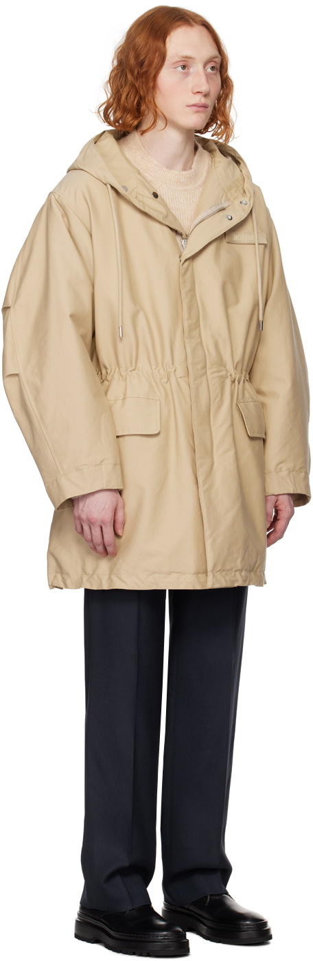 Parka Uomo Taglia L – Cappotto Militare Marrone Frangivento In Pile - Foto 5