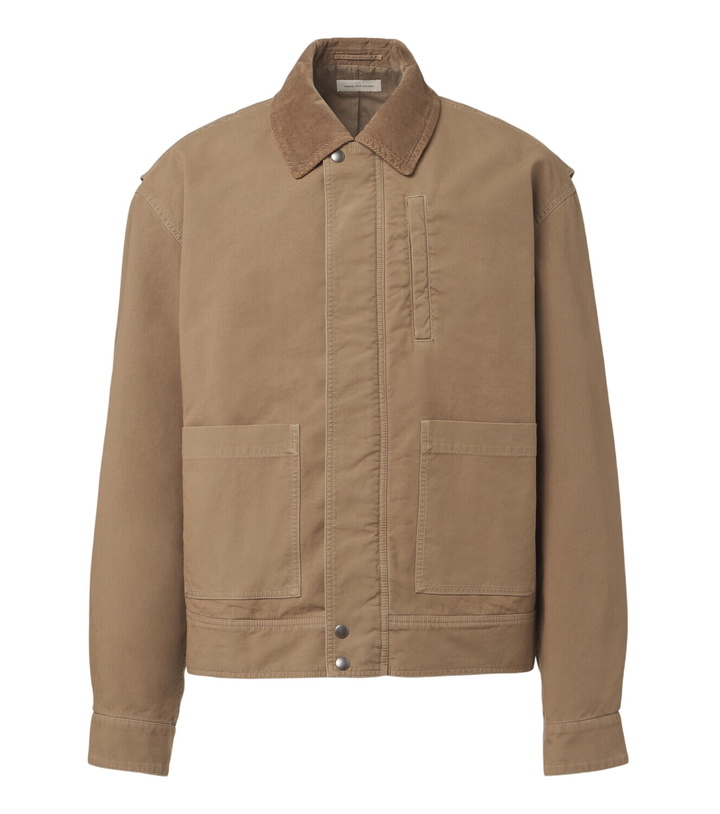 Photo: Dries Van Noten Corduroy-trimmed cotton field jacket