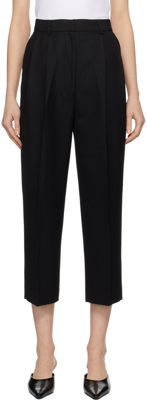 Photo: TOTEME Black Double-Pleated Trousers