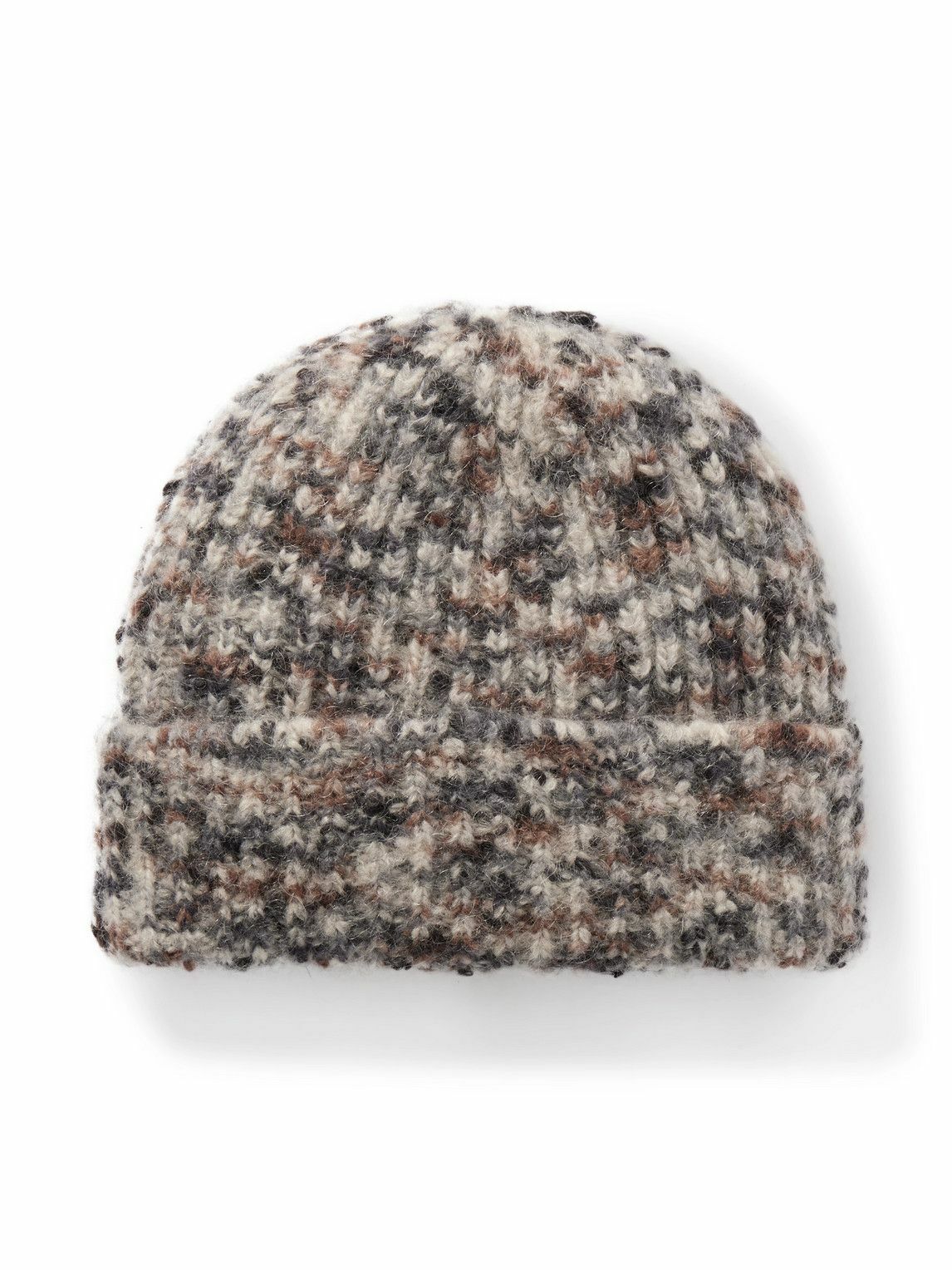 A.P.C. - Happy Ribbed-Knit Beanie - Gray