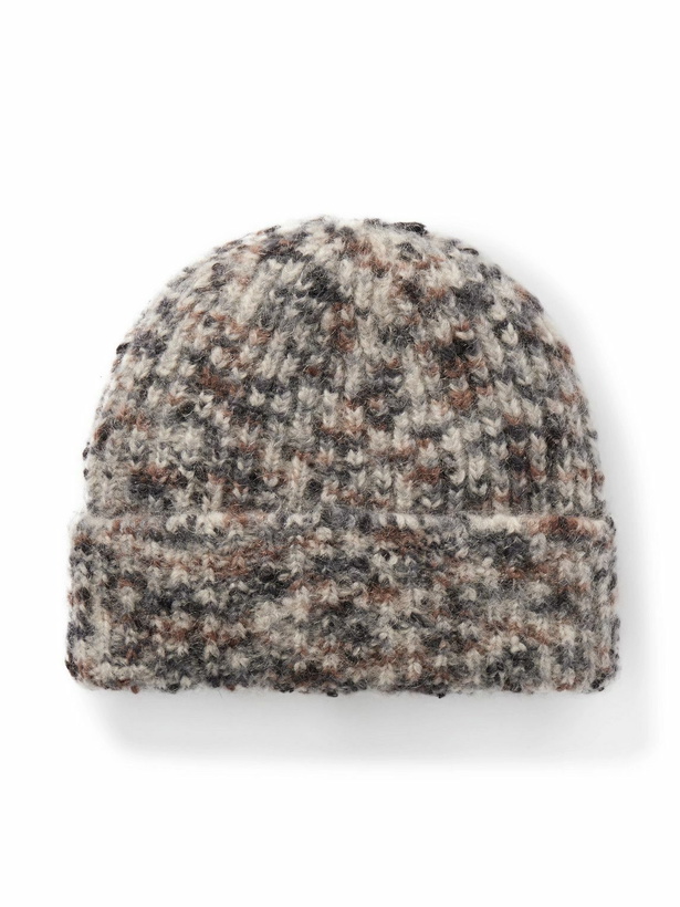 Photo: A.P.C. - Happy Ribbed-Knit Beanie - Gray