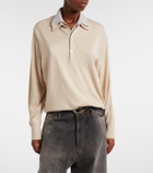 Acne Studios Silk, wool, and cashmere polo sweater