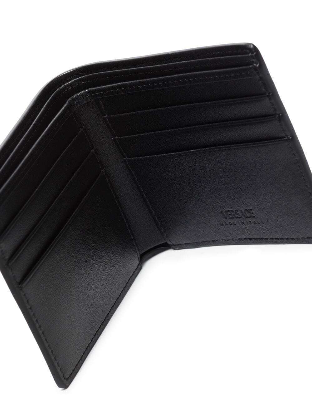 Versace Black Calf Leather Bos Taurus Wallet