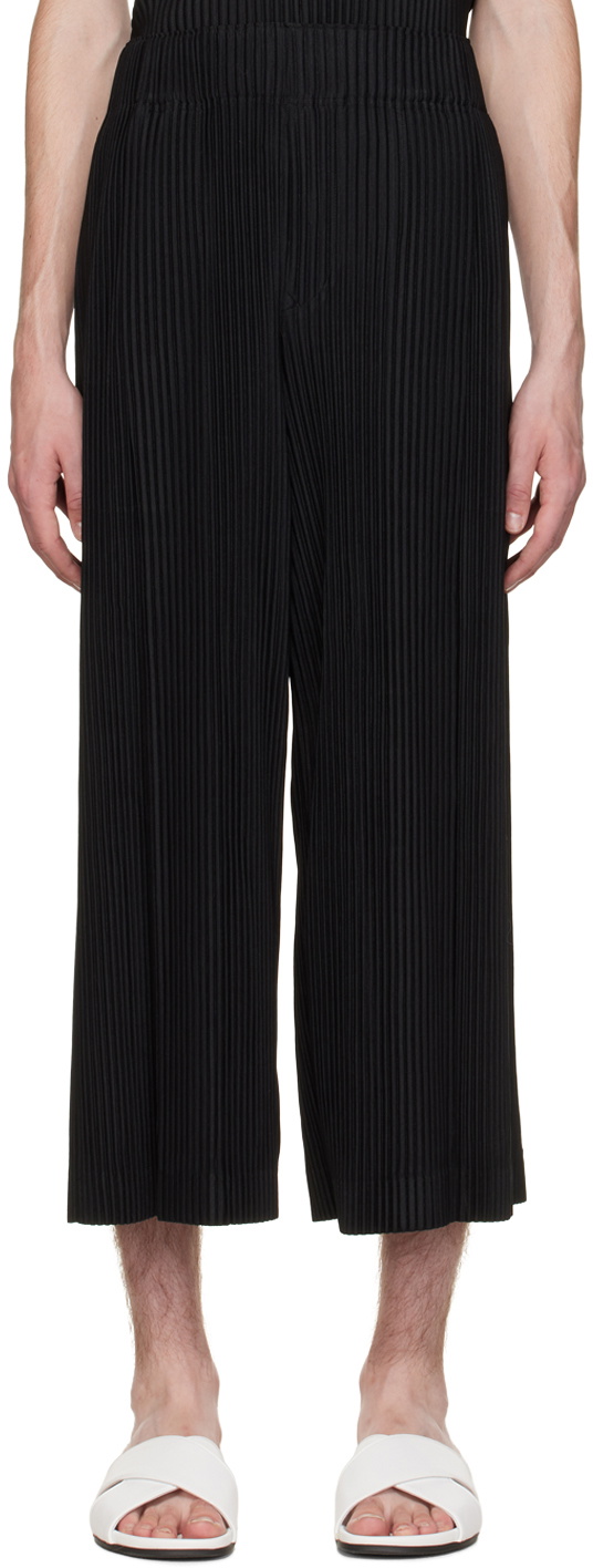 Homme Plissé Issey Miyake Black Pleats Bottoms 2 Trousers Homme Plisse ...