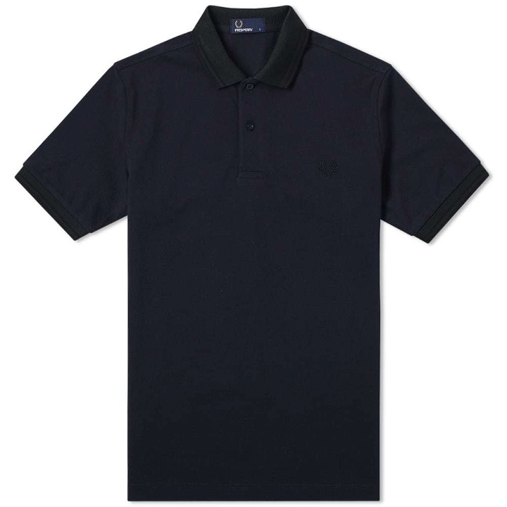 Photo: Fred Perry Matt Tipped Collar Polo Blue
