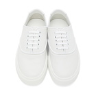 Saint Laurent White Perforated Venice Sneakers