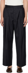 Hed Mayner Navy Wool Trousers