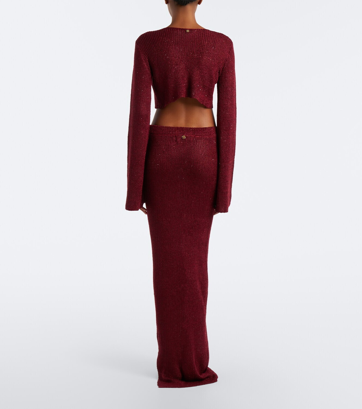 Bananhot Alma sequined knitted maxi skirt