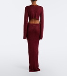 Bananhot Alma sequined knitted maxi skirt