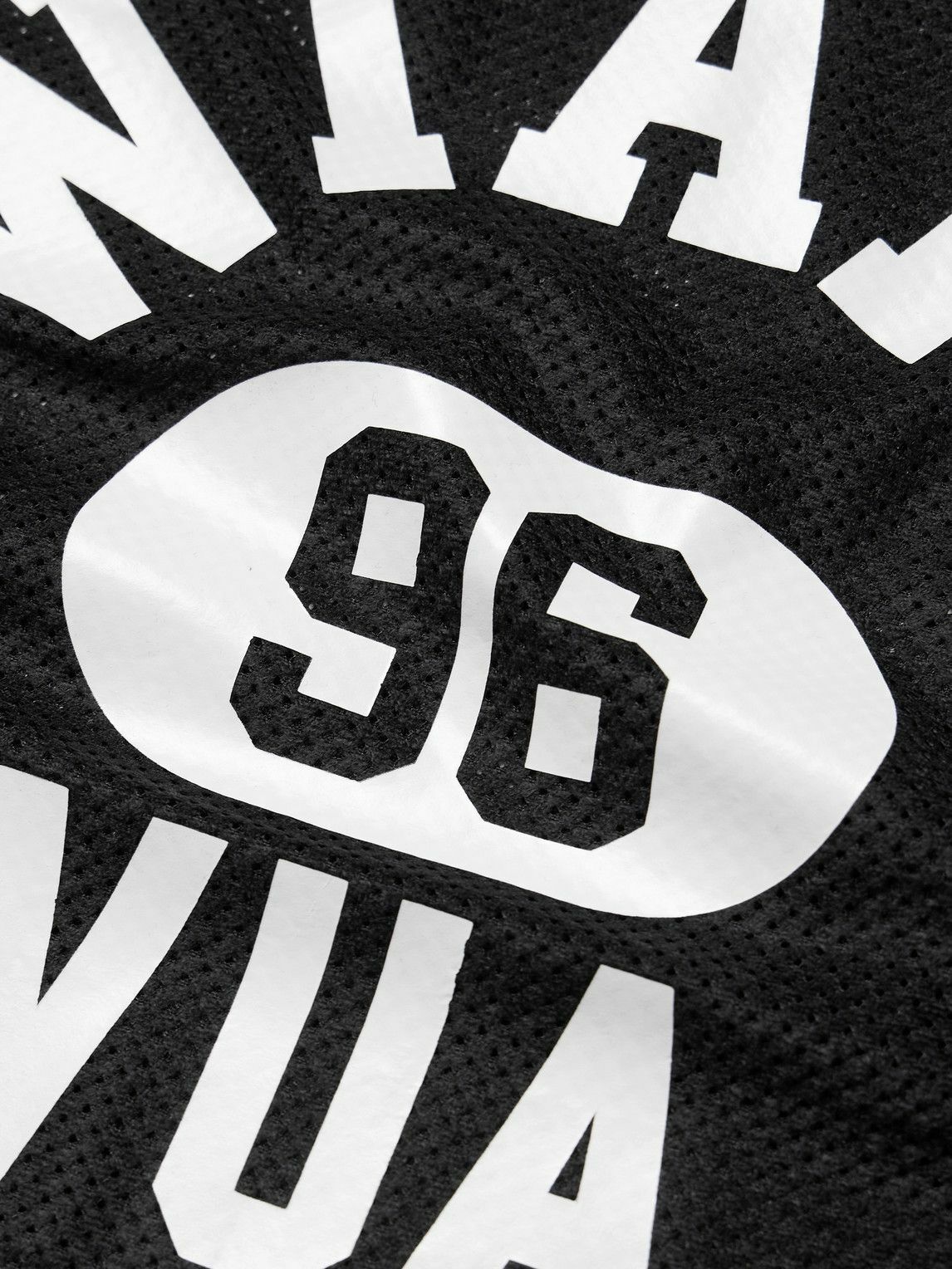 WTAPS - Logo-Print Mesh T-Shirt - Black WTAPS