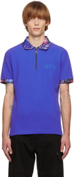 Versace Jeans Couture Blue Zip Polo