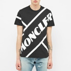 Moncler Men's Stripe Logo T-Shirt in Black