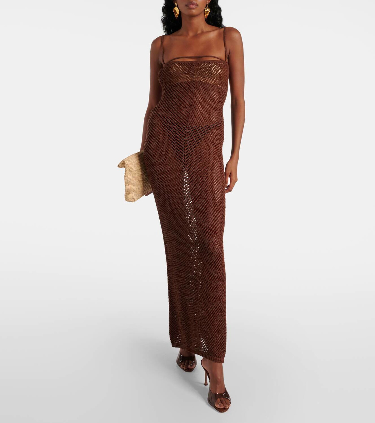 Bananhot Amelia cotton-blend maxi dress Bananhot