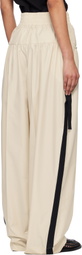 3.1 Phillip Lim Beige Wide-Leg Pleated Pocket Trousers