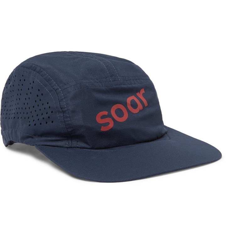 Photo: Soar Running - Logo-Print Shell Running Cap - Blue