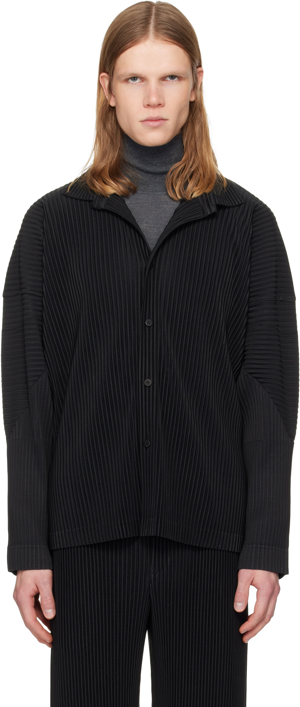 HOMME PLISSÉ ISSEY MIYAKE Black Monthly Color September Shirt