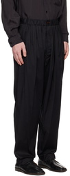 LEMAIRE Black Pleated Trousers