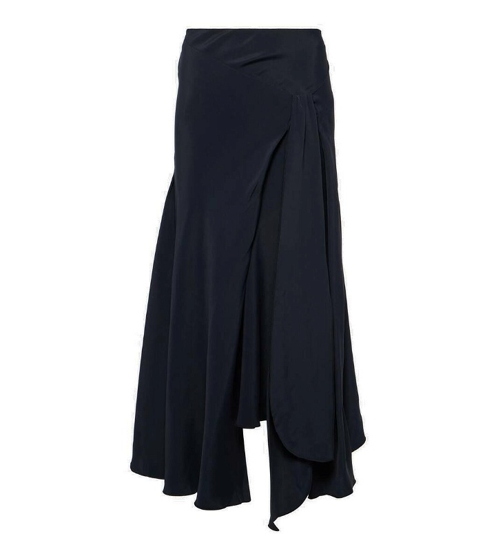 Photo: Victoria Beckham High-rise asymmetric midi skirt