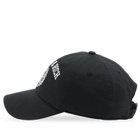 Sporty & Rich Men's Varsity Crest Embroidered Cap in Faded Black/White 